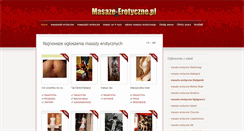 Desktop Screenshot of masaze-erotyczne.pl